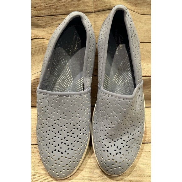 Clarks Cloudsteppers Breeze Emily Loafers in a Blue Lavender Textile Size 11 - Picture 1 of 9